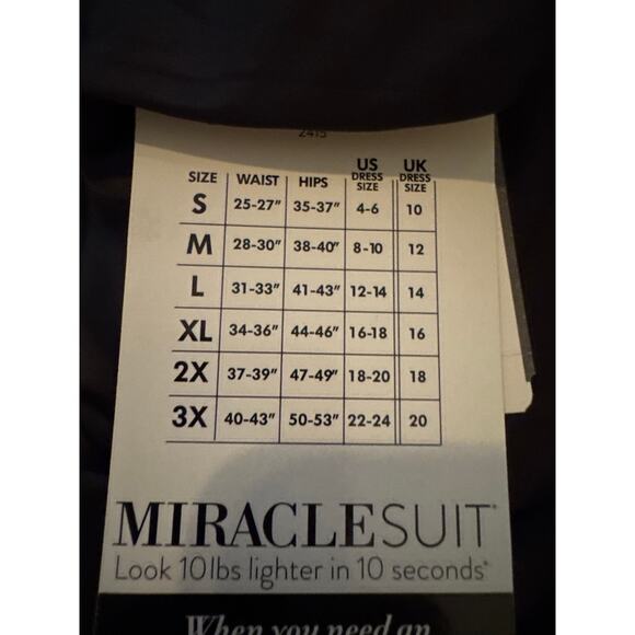 Brand New Miraclesuit Women's 2XL Black Instant Tummy Tuck High Waist Brief - Picture 6 of 7